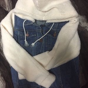NWT large denim/Sherpa jacket